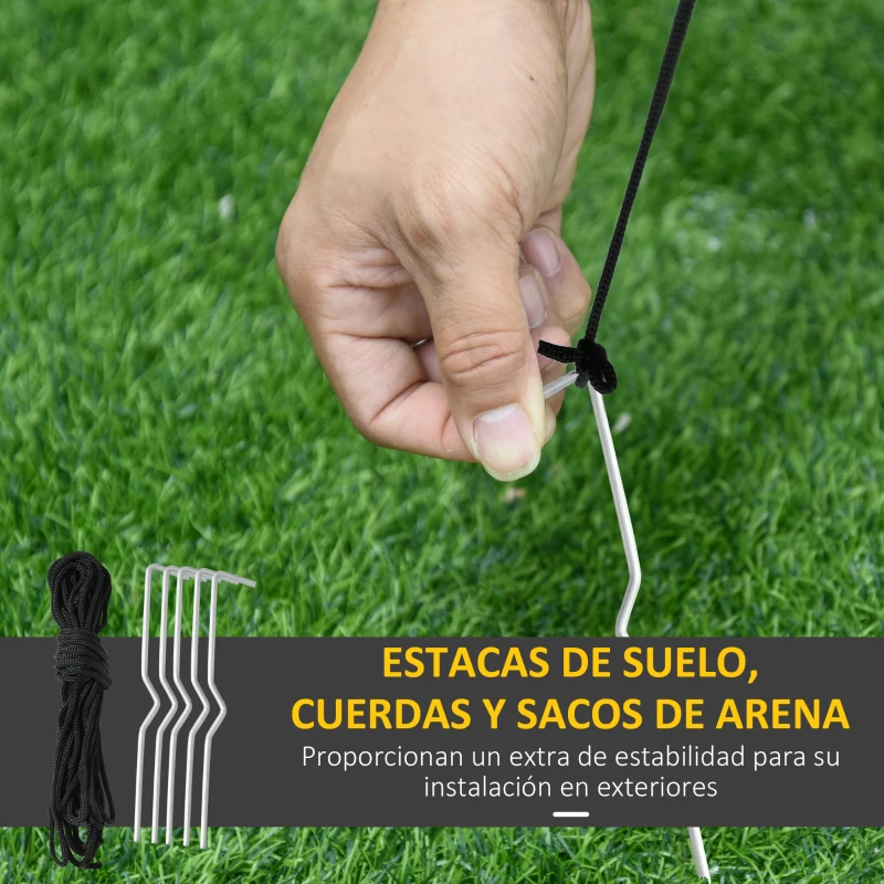 HOMCOM Papá Noel Hinchable 240 cm con Bastón Luces LED e Inflador Decoración Navideña para Exterior Interior Multicolor