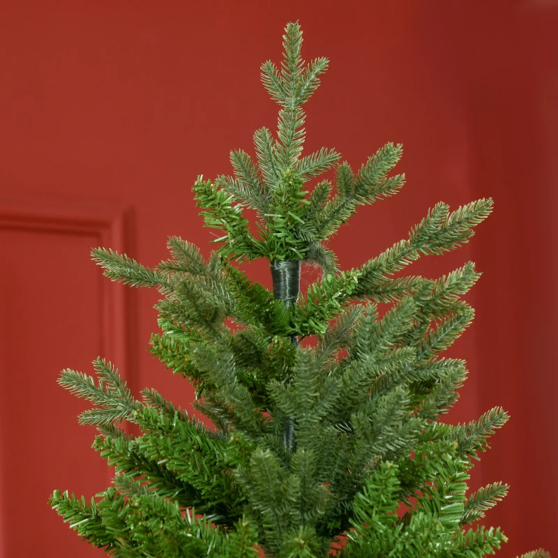 HOMCOM Weihnachtsbaum Christbaum, inkl. Standfuß, realistisches Aussehen, üppige Zweige, Grün 1,30 x 2 m, Grün