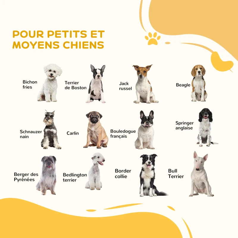 PawHut Barrière de sécurité pour chien animaux sans perçage avec fermeture automatique largeur 76-103 cm blanc