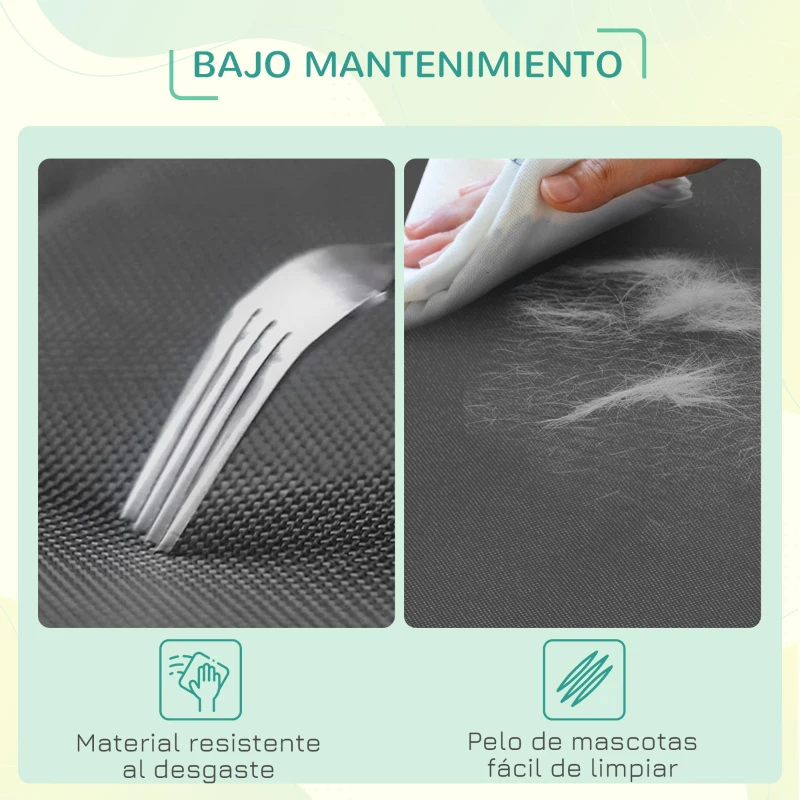 PawHut Cama Elevada para Perros Plegable Cama para Mascotas Pequeños Medianos con Tela de Malla Transpirable Marco de Acero para Interior Exterior 92x56,5x19,5 cm Negro