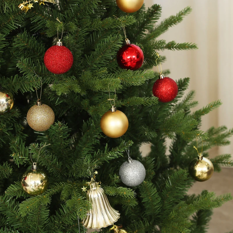 HOMCOM Albero di Natale Artificiale Alto 180 cm con 818 Rami e Base in Acciaio per Interni, Verde