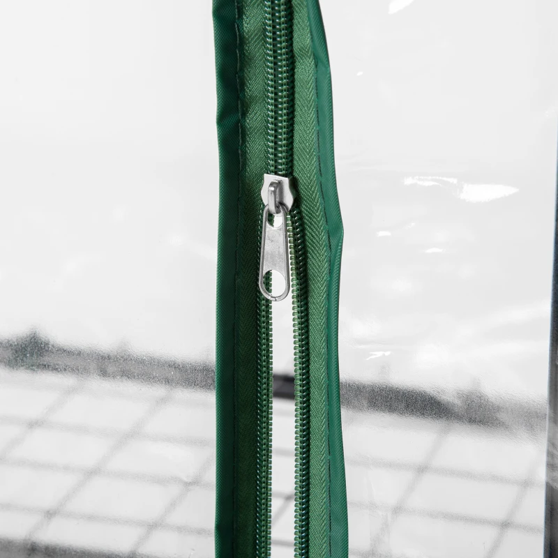 Outsunny Folien-Gewächshaus, Treibhaus, Mini-Gewächshaus, Pflanzenhaus, Frühbeet, 4 Regalfächer, 70 x 50 x 160 cm, Transparent