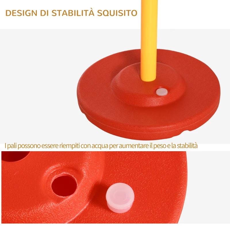 PawHut Set Agility Dog per Addestramento Cani con Ostacoli Regolabili, Slalom e Tunnel