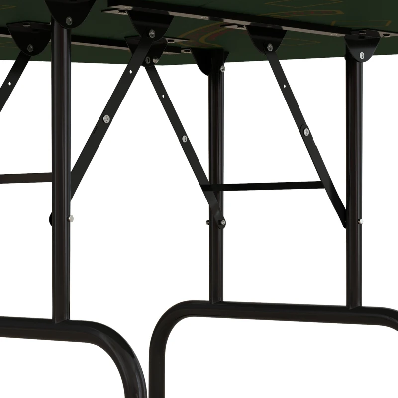 SPORTNOW Table de poker pliable pour 8 joueurs, table de jeu avec porte-gobelet et bac à jetons 120 x 120 x 72 cm vert
