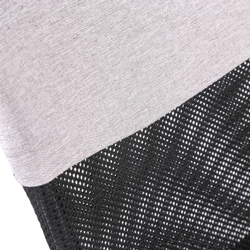 Vinsetto Silla de Oficina Ergonómica Silla de Escritorio Basculante y Giratoria con Altura Ajustable del Asiento Reposabrazos y Ruedas 60x66x91-101 cm Gris