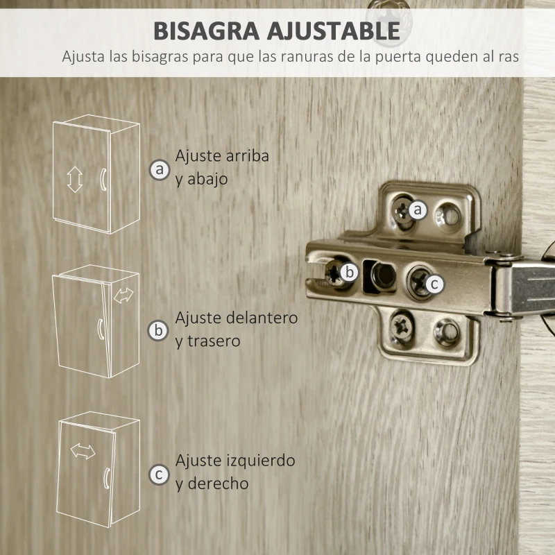 HOMCOM Armario Alto de Baño Mueble Auxiliar con 1 Cajón 2 Puertas y Estantes Interiores Ajustables 34x34x150cm Natural