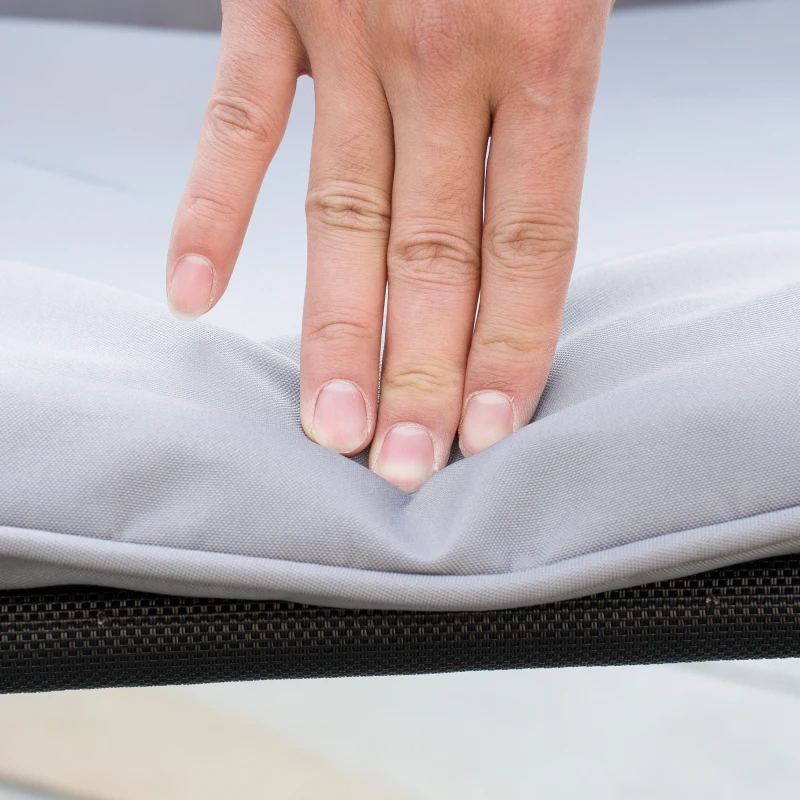 Outsunny Seven-Piece Garden Dining Set with Cushions - Grey