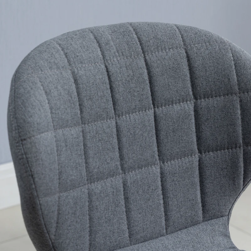 HOMCOM Juego de 2 Taburetes de Bar Modernos Taburetes Altos de Cocina Giratorios con Altura Ajustable Reposapiés y Base de Acero 47x53,5x94-113 cm Gris