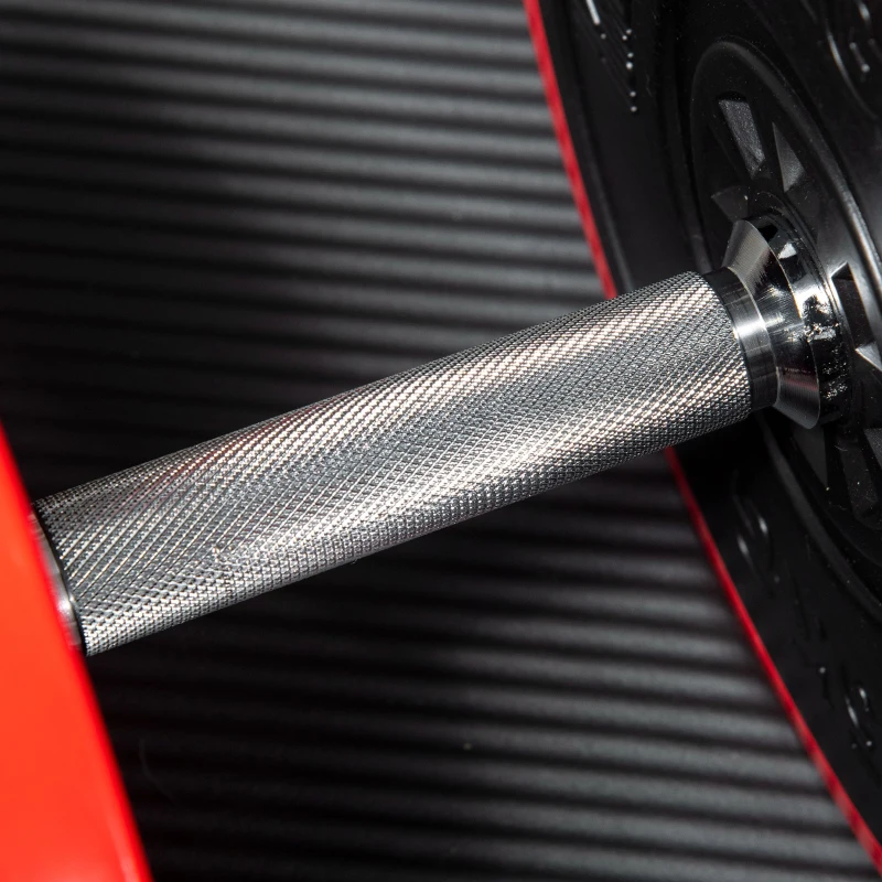 HOMCOM Set Manubri Palestra con Pesi da 40kg rivestiti in Gomma, in Metallo e Sabbia di Ferro, 45x26x26 cm, Rossa