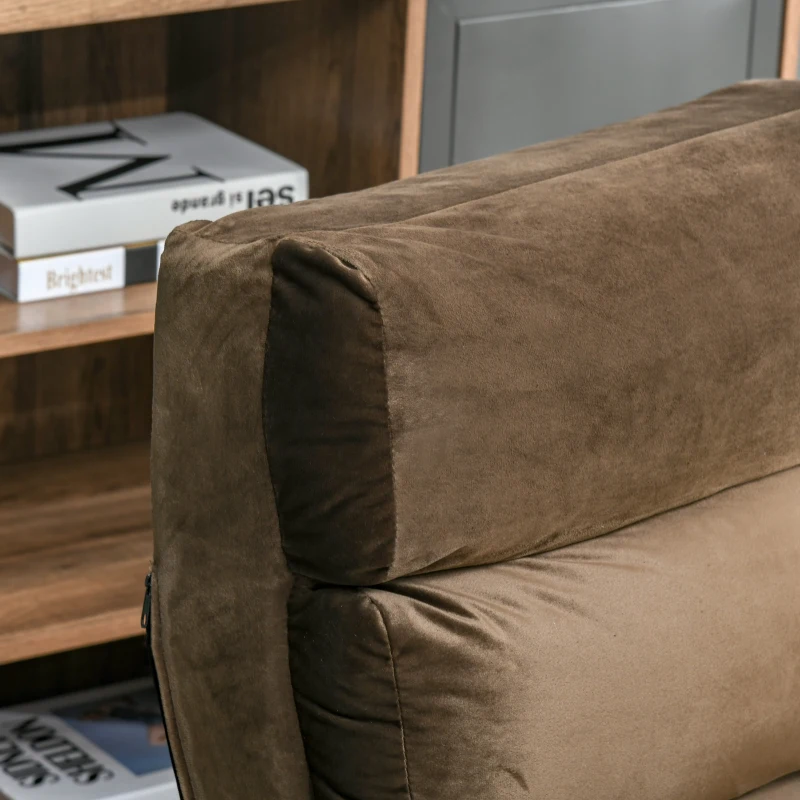 HOMCOM Floor Sofa Bed Folding Adjustable Floor Lounger Sleeper Futon Mattress Seat Chair, Brown