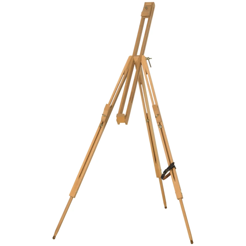 Vinsetto Chevalet d'artiste en bois sur pieds pliable portable supporte des toiles jusqu'à 66/107 cm bois naturel