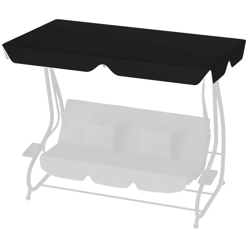 Outsunny 145 x 200Wcm Swing Chair Canopy Replacement - Black