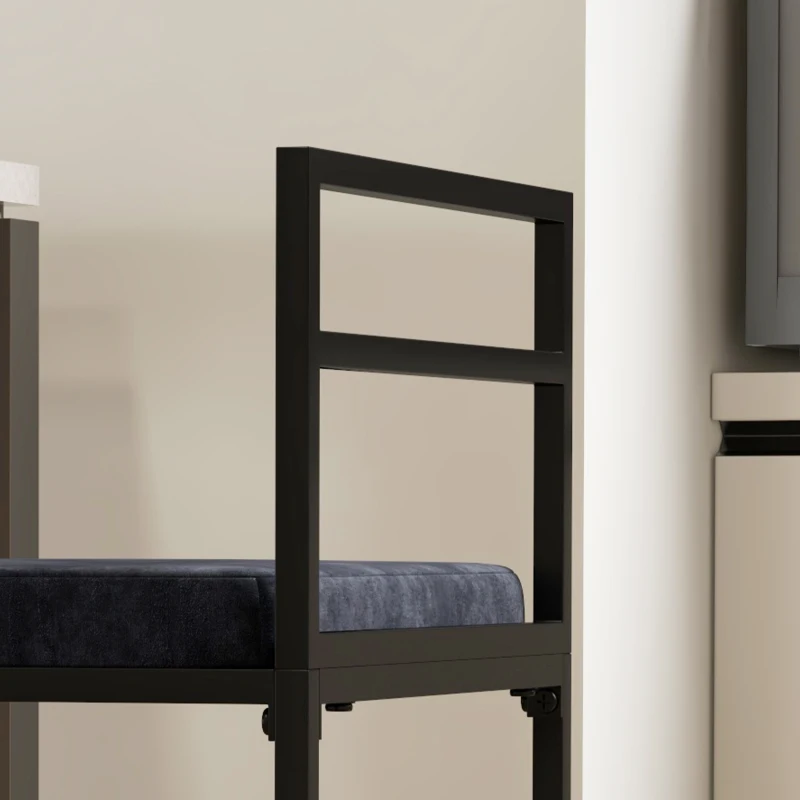 HOMCOM Lot de 2 chaises de bar tabourets hauts coussin d'assise velours repose-pieds  hauteur 74 cm noir