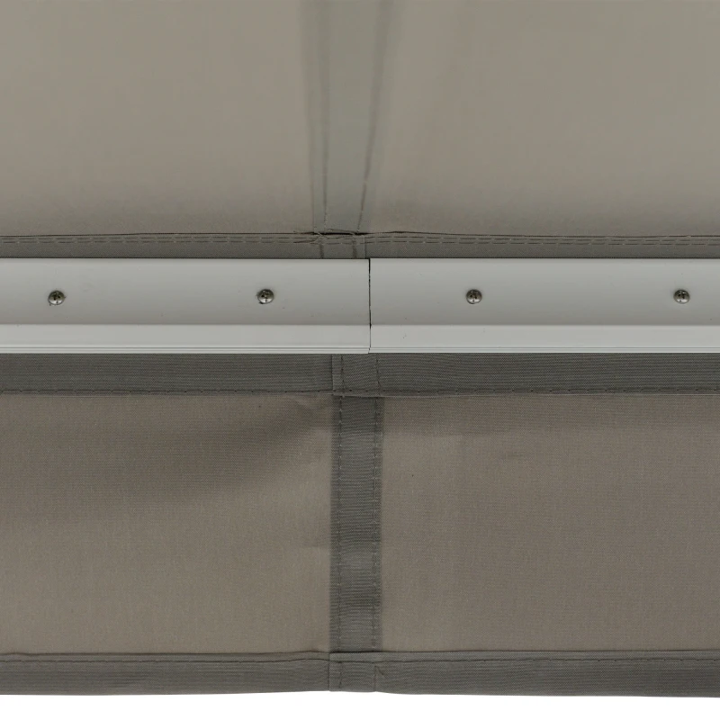 Outsunny Store banne Manuel rétractable Lumineux LED Aluminium Polyester Haute densité imperméabilisé dim. 3L x 2,5l (avancée) m Gris