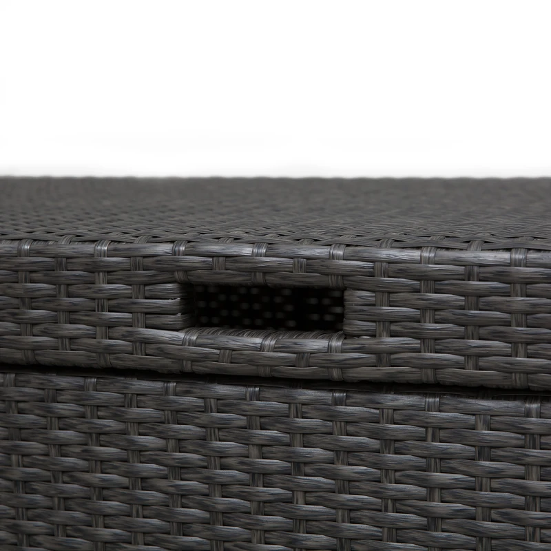 Outsunny Salottino da giardino esterno Set 4 Pzi:1 Divano/2 Poltrone/1 Tavolino, Set da Giardino in Rattan,  Caffè Scuro e Bianco