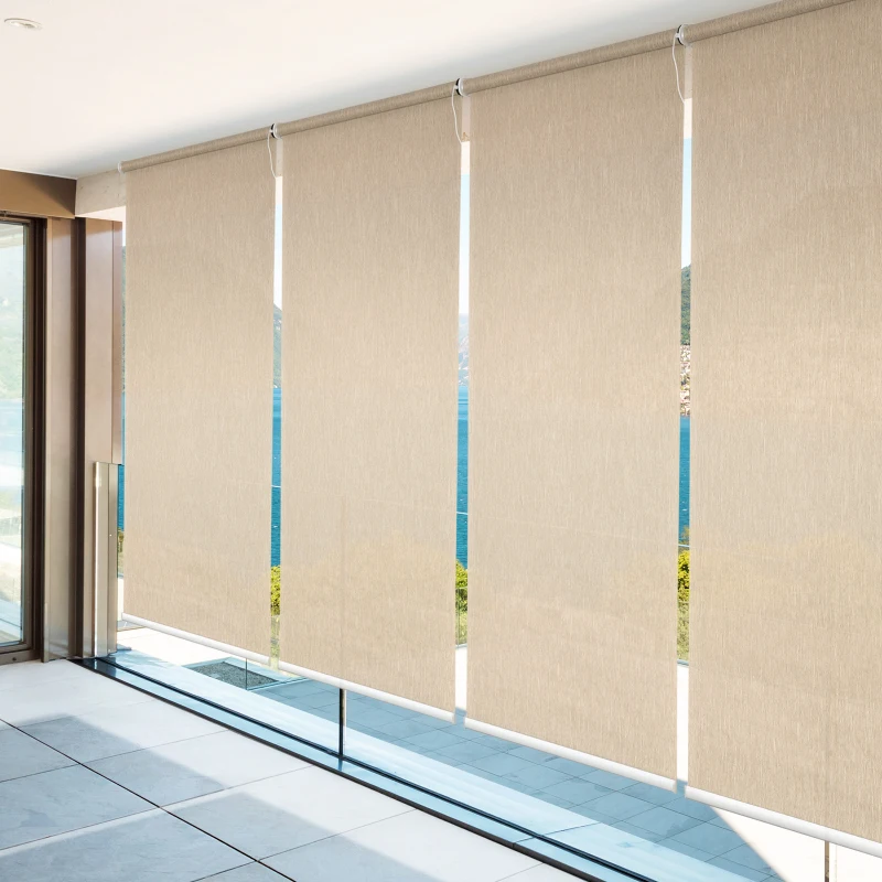 HOMCOM WiFi Smart Roller Blinds Work with TUYA App, Window Shade with Rechargeable Battery, Electric Shades Blind Easy Fit Home Office Living Room Bathroom Kitchen, Brown, 80cm x 180cm