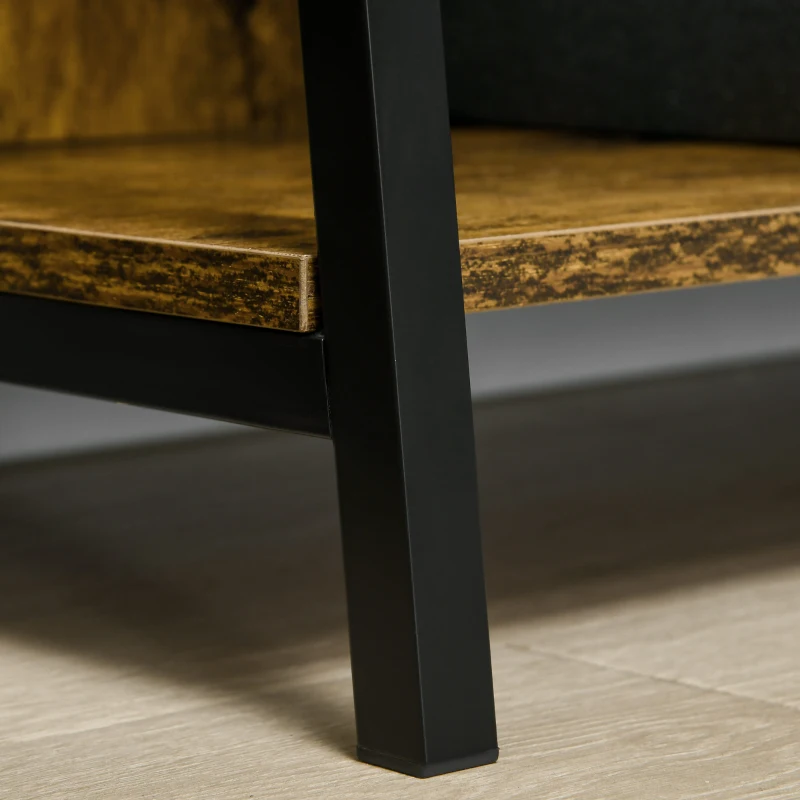 HOMCOM Étagère bibliothèque Style Industriel incliné 5 Niveaux 70L x 35l x 150H cm