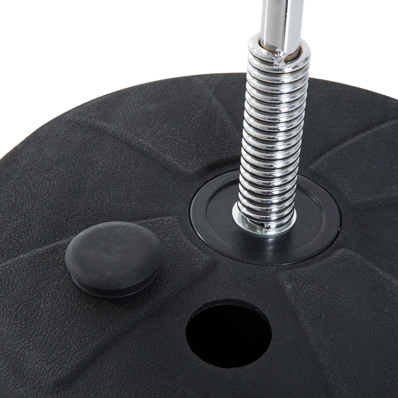 HOMCOM Punching Ball da Terra con Guantoni, Altezza Regolabile 126-144 cm e Base Riempibile, Nero