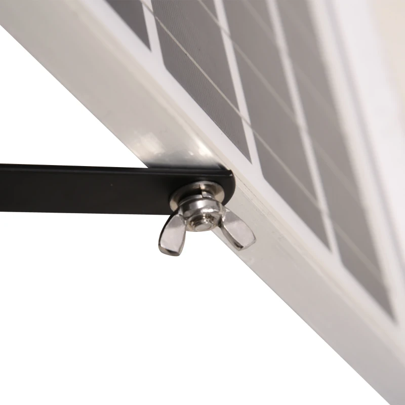 Outsunny Lampada Solare da Giardino a LED, Luce Regolabile e Timer con Telecomando, 68x37x16cm, Nero