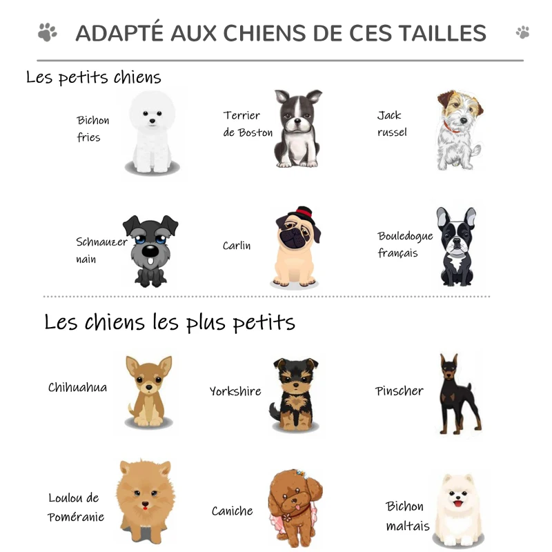 PawHut Escalier coussin 2 en 1 pour chien animaux déhoussable revêtement revêtement synthétique gris foncé