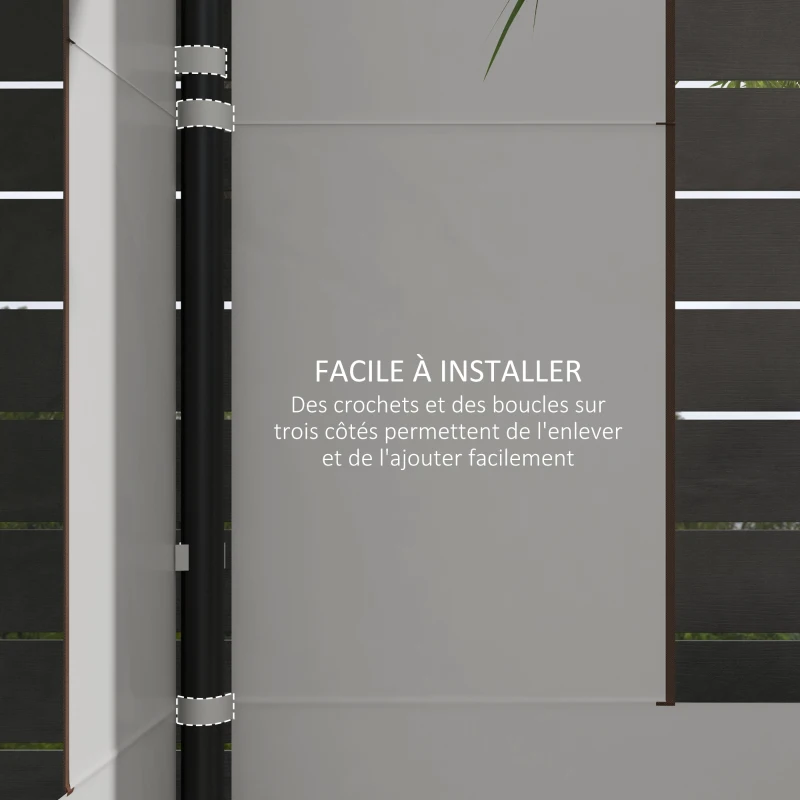 Outsunny Lot de 2 latéraux de tente, barnum 295x195 cm, Parois de remplacement en tissu pour tonnelle de 6x3 ou 3x3 m, gris