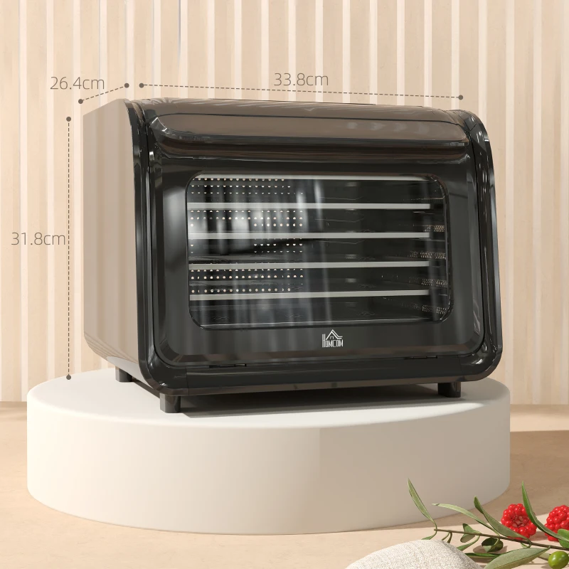 HOMCOM 35-70°C Six-Tray Food Dehydrator - Black