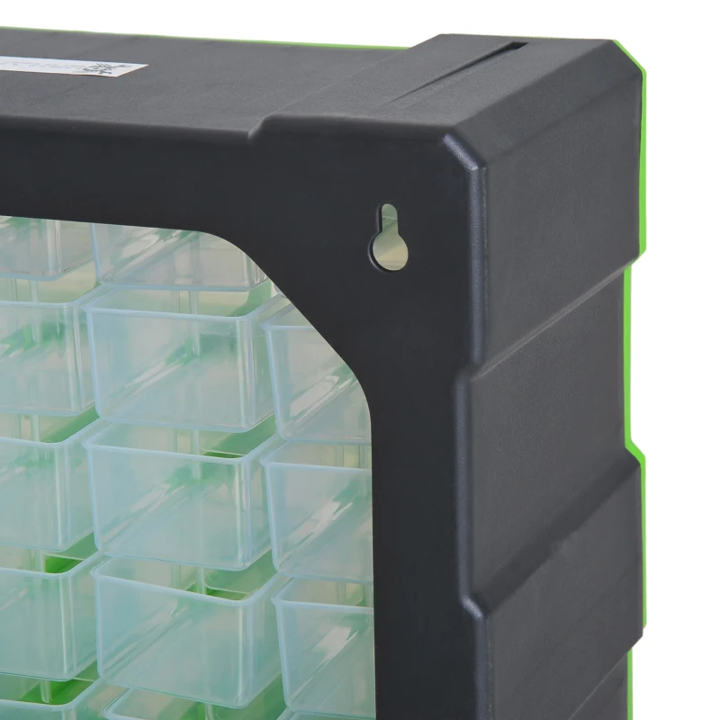 DURHAND Armario Organizador de Herramientas 39 cajones tipo Estantería DIY Caja Cajonera de Herramientas 38x16x47,5 cm Verde