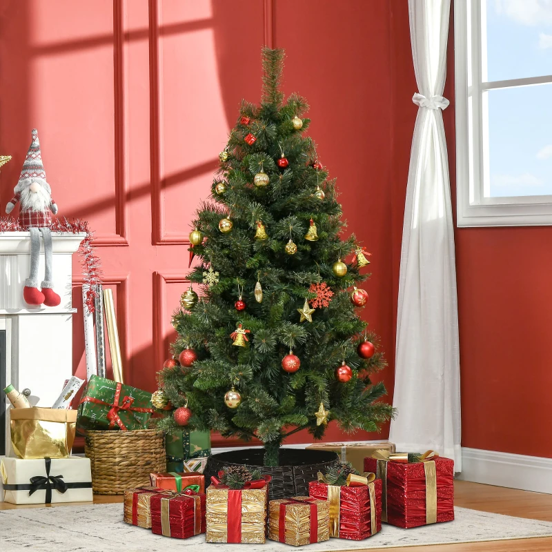 HOMCOM Sapin arbre de Noël artificiel 150 cm 665 branches + support pied vert