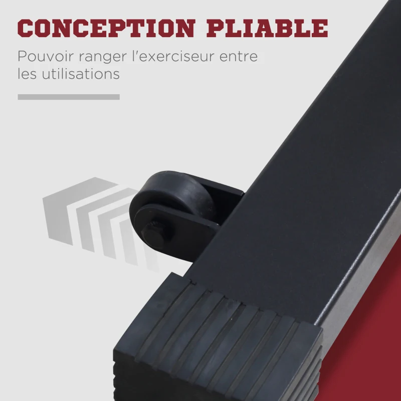 HOMCOM Grimpeur Vertical Pliable Stepper & Climber 2 en 1 Appareil Fitness Hauteur Ajustable avec écran LCD et roulettes - 100 x 60 x 175-195 cm