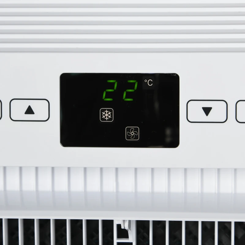 HOMCOM Condizionatore Portatile con Timer, 3 Modalità e 3 Velocità, in Plastica ABS, 44.3x34x81.5 cm, Bianco