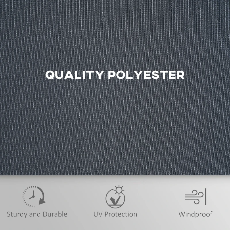 Outsunny Replacement Gazebo Curtains 4-Panel Sidewalls with Zipper for 3 x 3 (M) Yard Gazebos Canopy Tent, Dark Grey