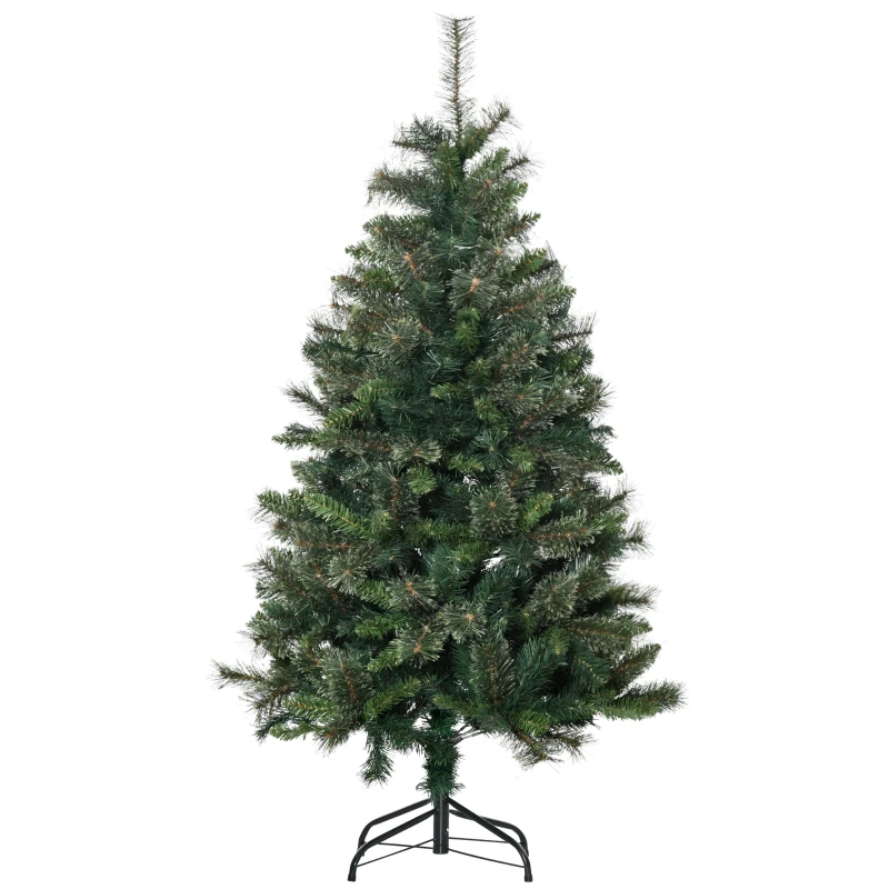 HOMCOM Sapin arbre de Noël artificiel 150 cm 665 branches + support pied vert