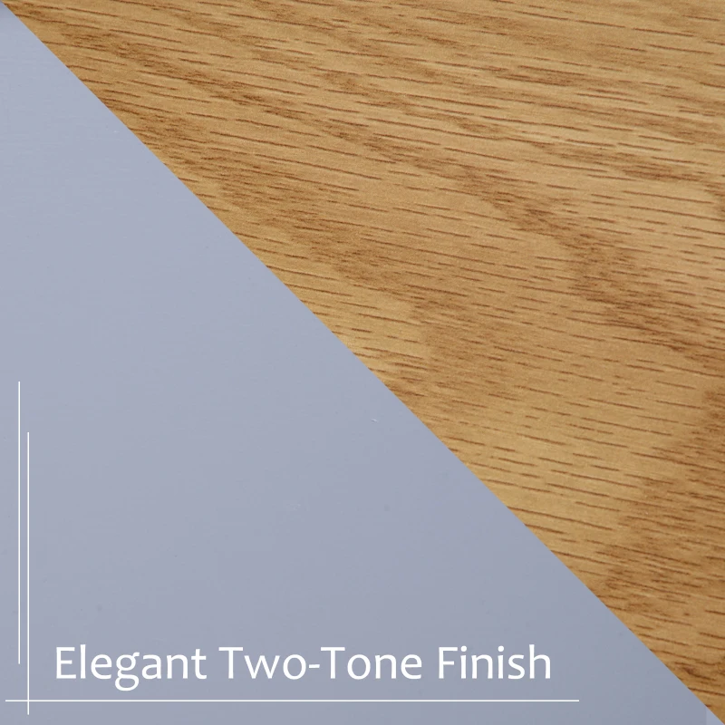 HOMCOM Coffee Table w/ 2 Drawers Open Display Wood Effect Tabletop Living Room Storage Retro Style Chic Polished Handles