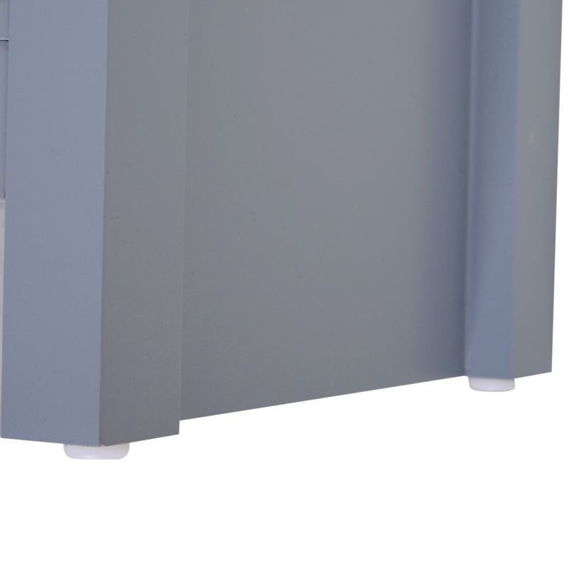 HOMCOM 2 Drawers Console Table w/Bottom Shelf Rustic Retro Style Hallway Living Room Home Furniture Wood Effect Worktop Grey