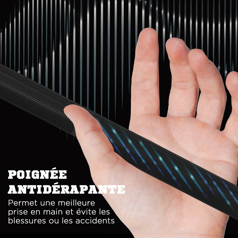 SPORTNOW Barre d'haltères en acier 180 cm Ø50 mm avec 2 pinces Charge 200 kg Barre de musculation pour disques Ø5 cm Fitness