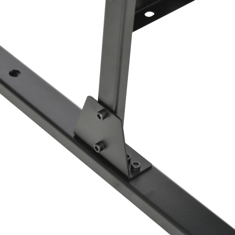 Outsunny Paravento da Esterno in Acciaio con Motivi a Salice e 2 Piedini, 122x45x198 cm, Nero