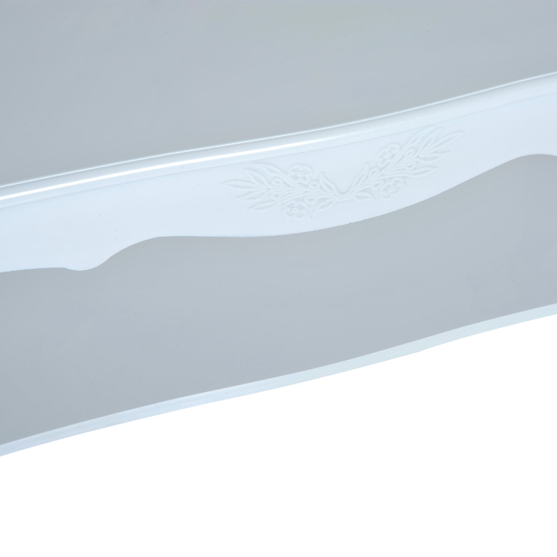 Homcom Table Basse Rectangulaire Style Baroque Blanc 99 x 44 x 42 cm