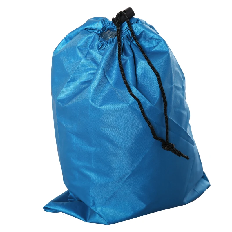 Outsunny Tenda da Spiaggia Pop Up con Porta a Cerniera, in Poliestere e Fibra di Vetro, 220x173x120 cm, Blu Cielo e Grigio