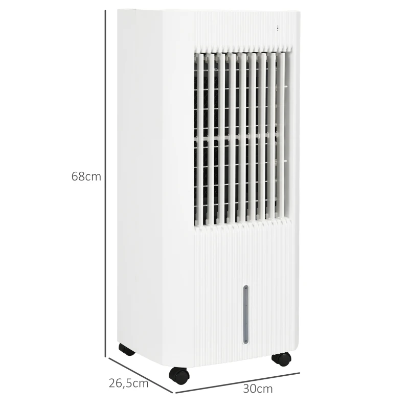 HOMCOM Refroidisseur d'air ventilateur humidificateur 3 en 1 avec télécommande, minuterie, oscillation, 3 modes 3 vitesses