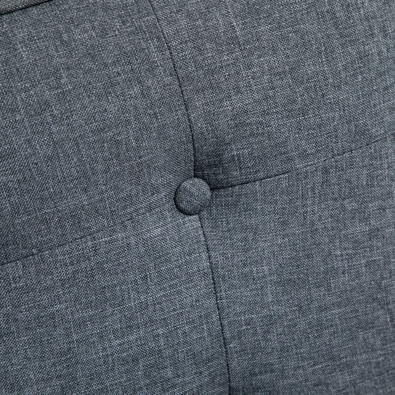 HOMCOM Sofá de 2 Plazas con Respaldo Cojines Acolchados Patas de Madera Antideslizantes Botones con Mechones 113x67x78 cm Gris
