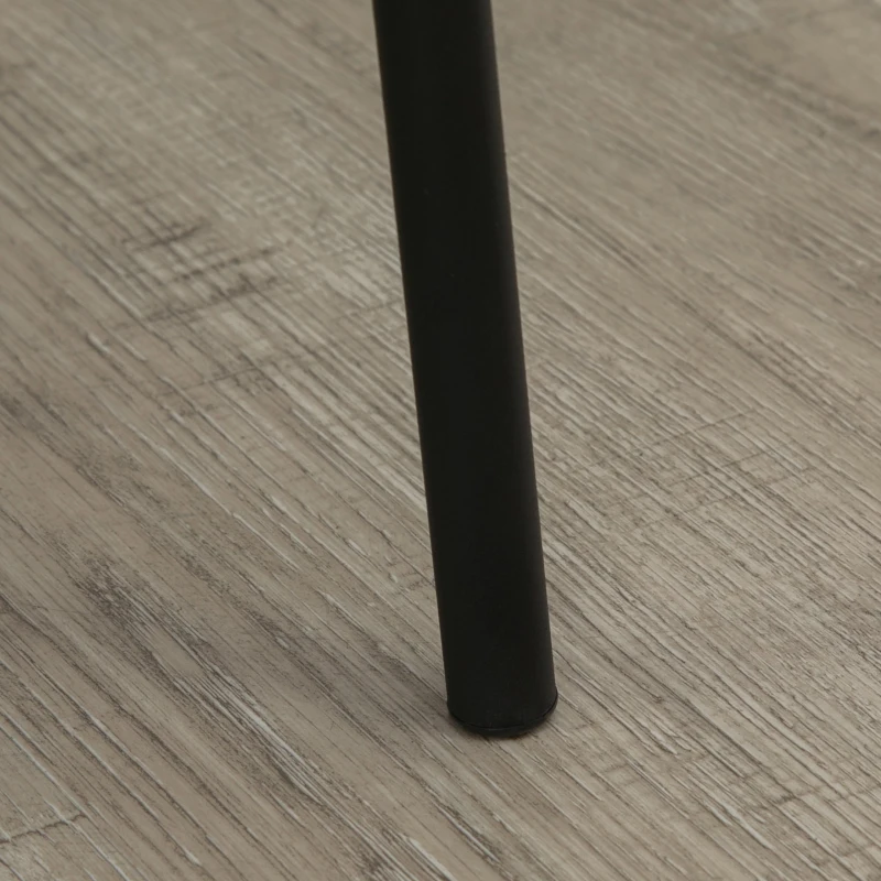 HOMCOM Juego de 2 Sillas de Comedor con Respaldo y Patas de Acero para Salón Cocina Carga 120 kg 46x59x82 cm Rosa Claro