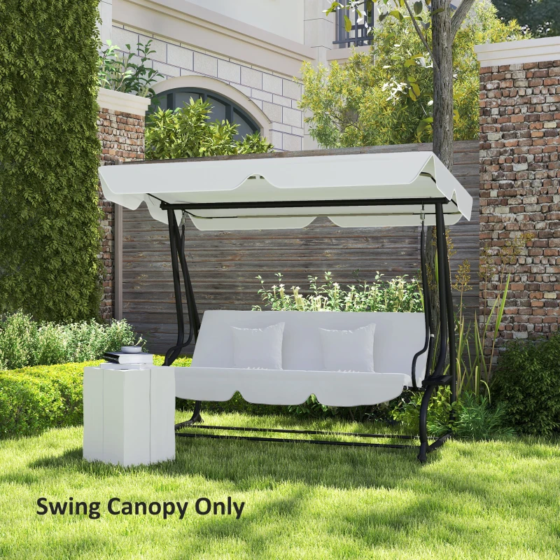 Outsunny 145 x 200Wcm Swing Chair Canopy Replacement - Light Grey