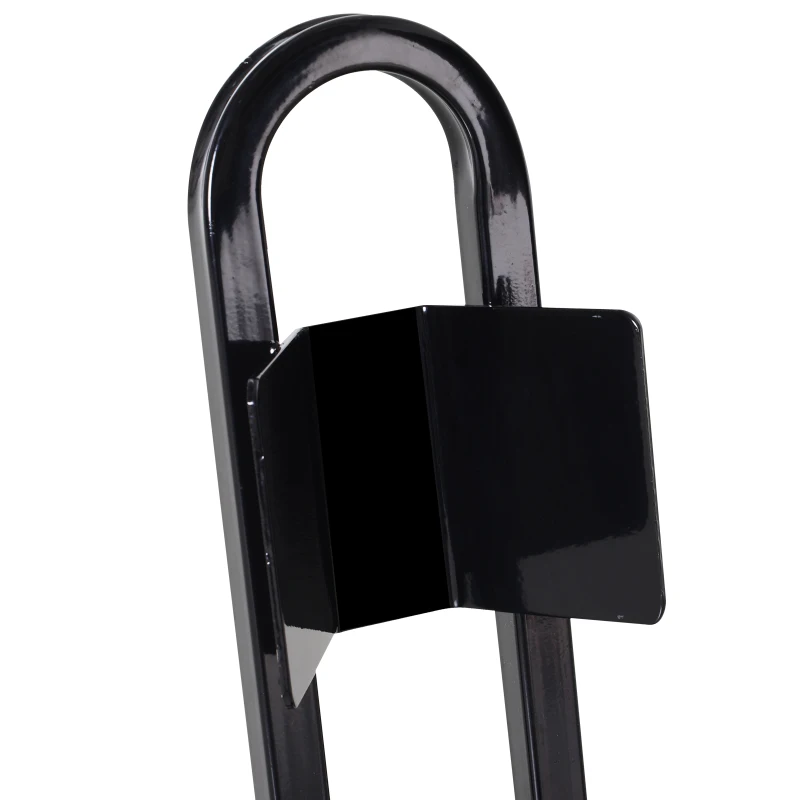 HOMCOM Lève moto béquille d'atelier support roue moto support béquille moto - bloque roue 17 à 21 pouces métal époxy noir