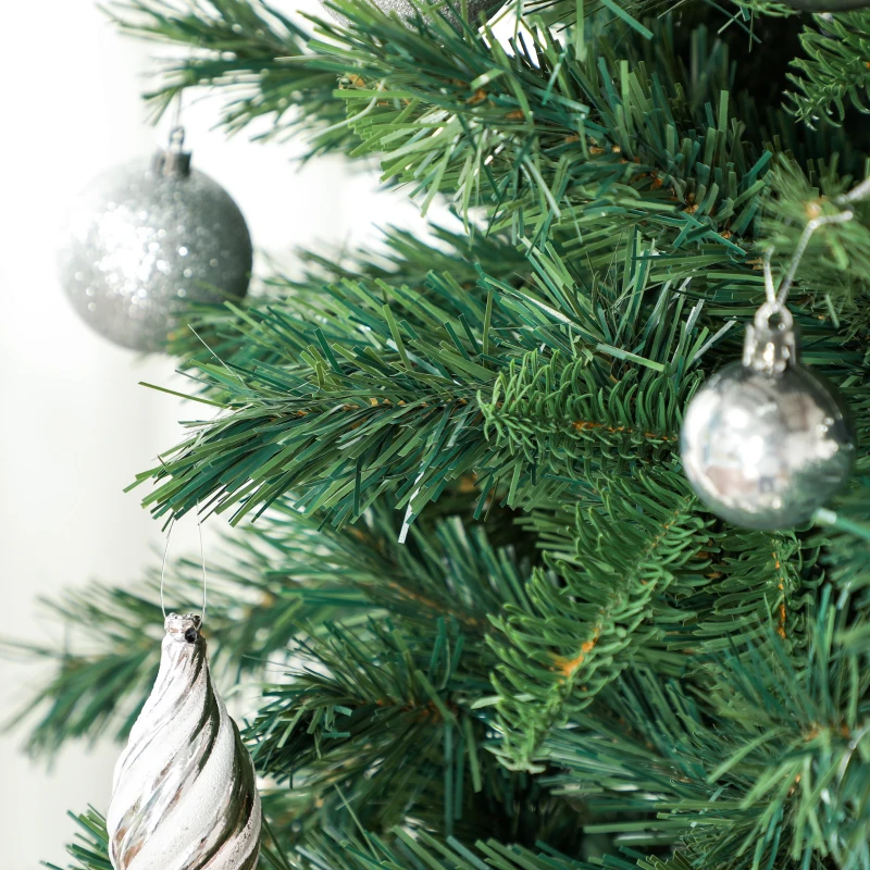 HOMCOM Albero di Natale Artificiale 180cm con 1061 Rami e Base in Metallo, Verde