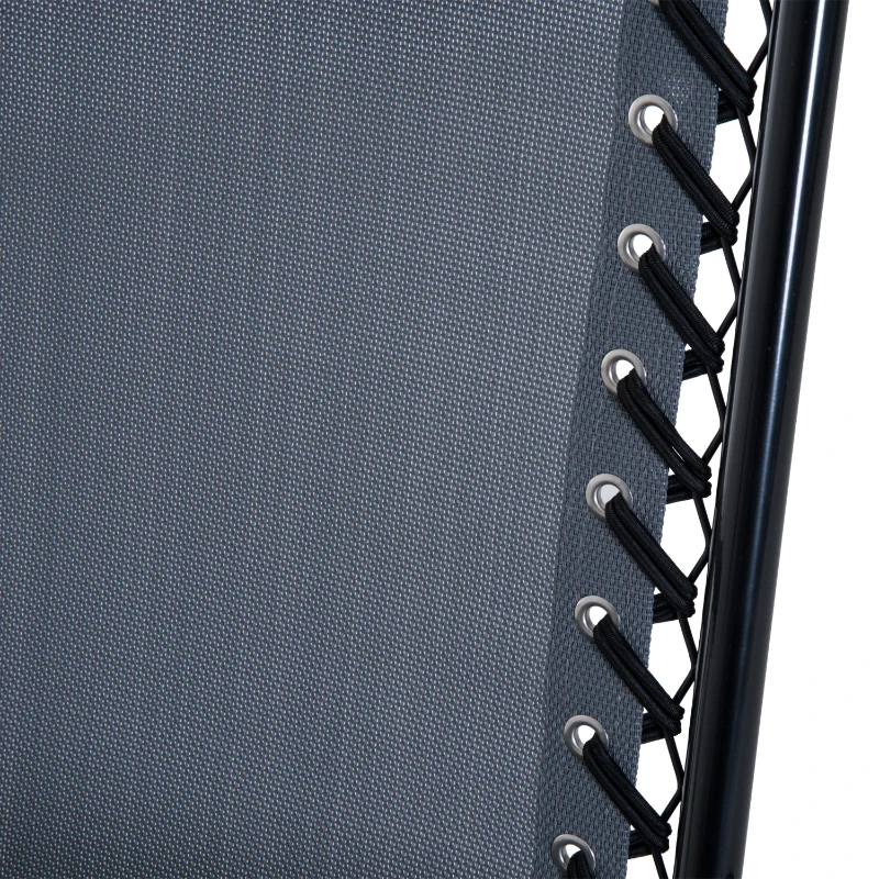 Outsunny Set Tavolino e Sedie da Giardino Pieghevoli e a Dondolo per Esterno, Balcone, Terrazzo, Grigio