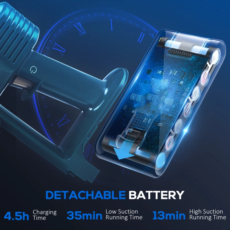 HOMCOM Cordless Rechargeable Stick 2500rpm Vacuum, with Accessories - Green