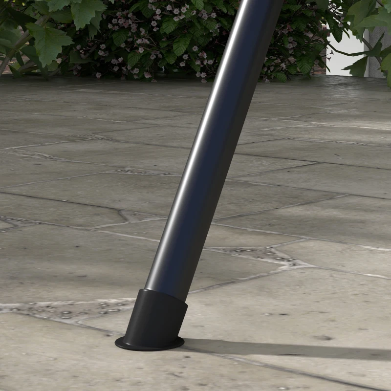 Outsunny Dondolo 3 Posti con Tettuccio Regolabile e Cuscini, in Acciaio e Poliestere, 172x110x153 cm, Grigio