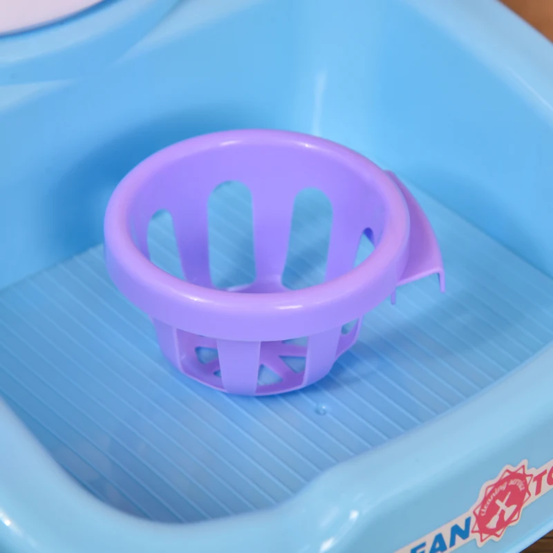 HOMCOM 23 PCS Kids Toy Cleaning Trolley Set Pretend Play Kit, Little Helper Tools, Sweeper Robert w/ Music & Light, Includes Broom, Mop, Bucket for 3-6 Years