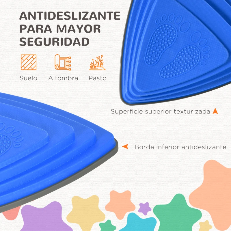 ZONEKIZ Juego de Equilibrio Infantil Set de 11 Piezas para Entrenamiento de Equilibrio y Coordinación 40,5x40,5x20 cm Multicolor