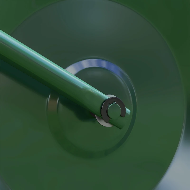 Outsunny 63 L Heavy Duty Water Or Sand Filled Φ30cm Garden Steel Lawn Roller Drum - Dark Green